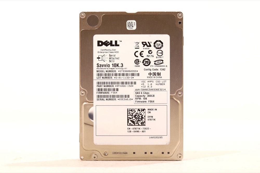 Жёсткий диск Dell ST9300603SS 300GB 2.5" 6Gb/s 10K RPM SAS Hard Drive Dell P/N: 0T871K Tested — фото 1