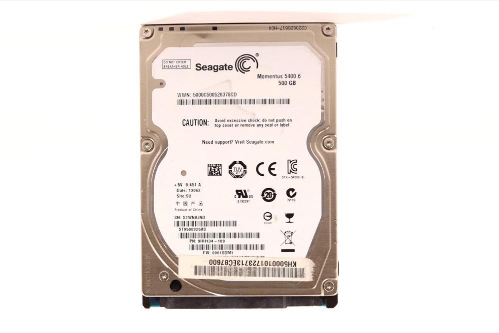 Жёсткий диск Seagate ST9500325AS 500GB 2.5" 3Gb/s 8MB 5.4K RPM SATA Hard Drive P/N:9HH134-189 — фото 1