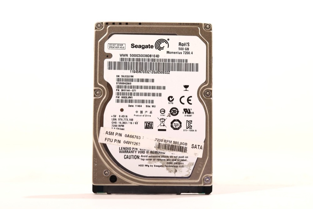 Жёсткий диск Lenovo ST9500420AS 500GB 2.5" 3Gb/s 7.2K RPM SATA Hard Drive FRU P/N: 04W1263 — фото 1