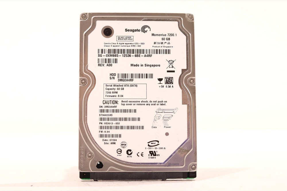 Жёсткий диск Dell ST96023AS 60GB 2.5" 1.5Gb/s 7.2K RPM SATA Hard Drive Dell P/N:0XM665 Tested — фото 1