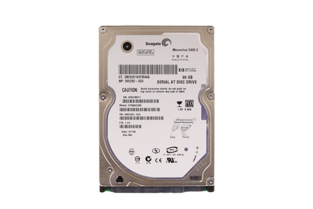 Жёсткий диск Seagate ST98823AS 80GB 2.5" 1.5Gb/s 8MB 5.4K RPM SATA HDD P/N: 9W3183-022 Tested — фото 1