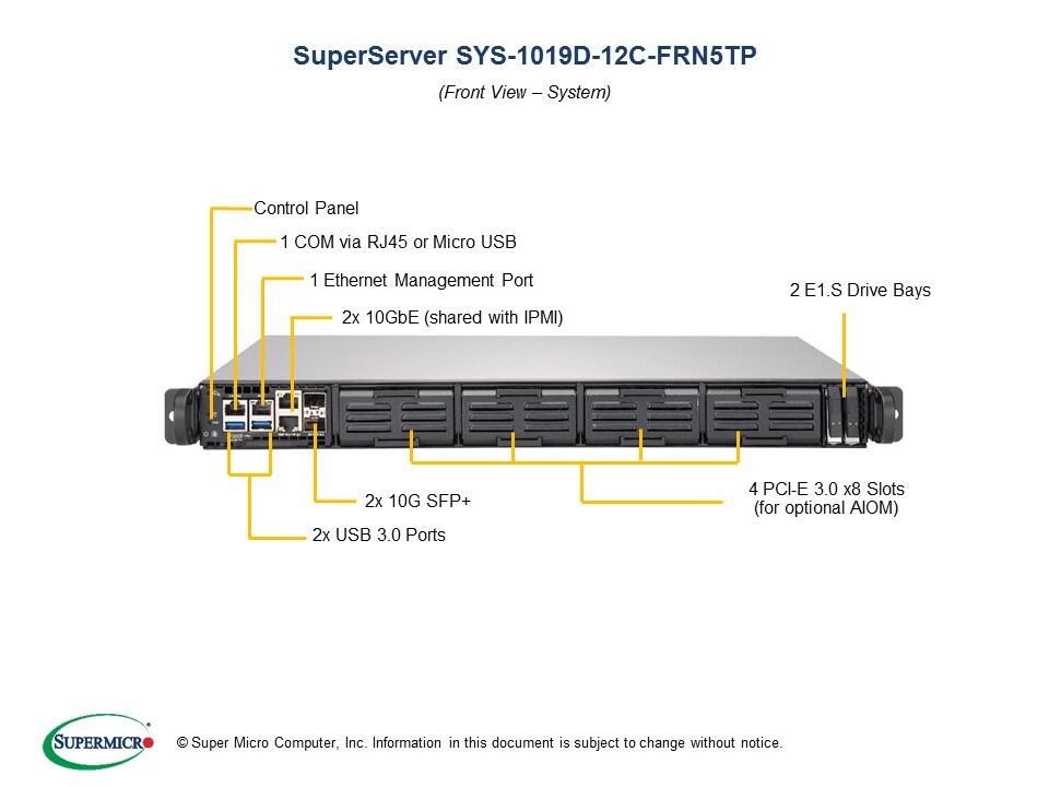 Сервер Supermicro SYS-1019D-12C-FRN5TP 1U — фото 4