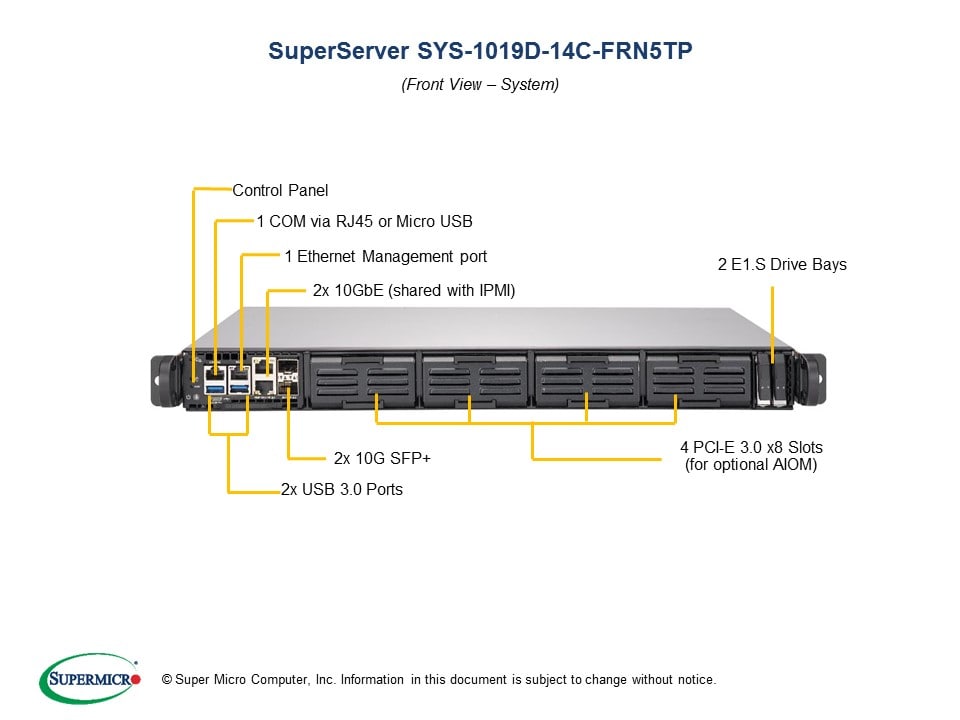 Сервер Supermicro SYS-1019D-14C-FRN5TP 1U — фото 4