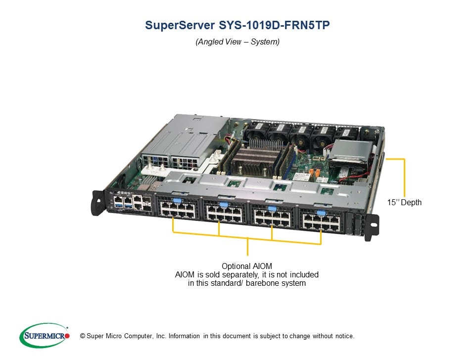 Сервер SuperMicro SYS-1019D-FRN5TP 1U 400W Server w/ X11SDS-8C MB — фото 3
