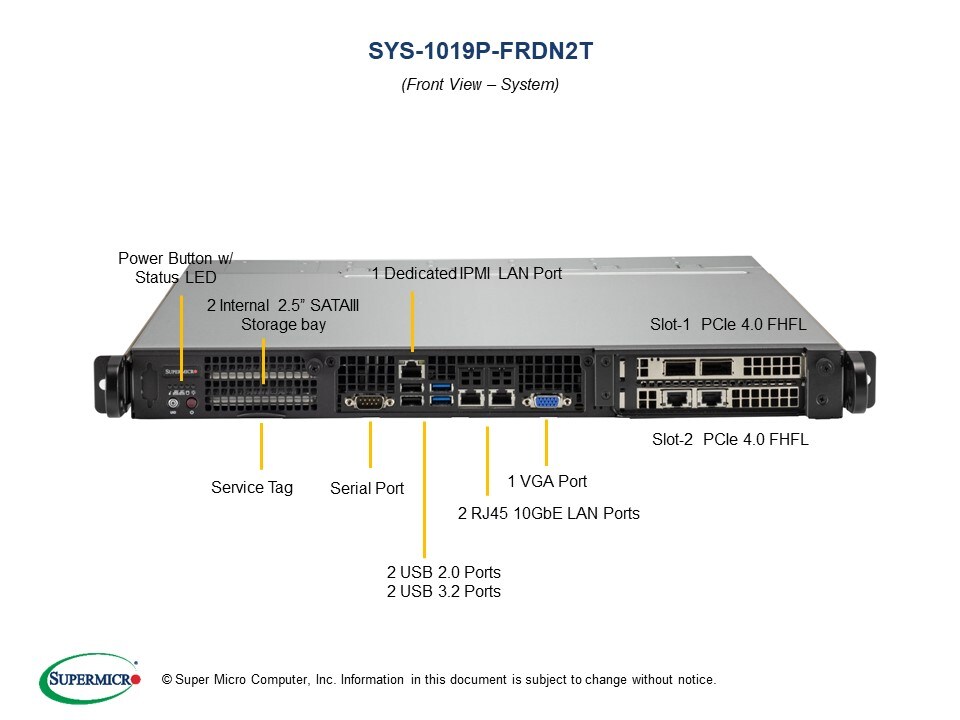 Сервер Supermicro SYS-1019P-FRDN2T 1U — фото 4
