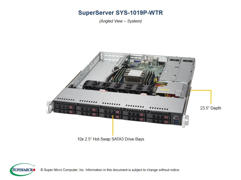 Сервер Supermicro SYS-1019P-WTR 1U — фото 2
