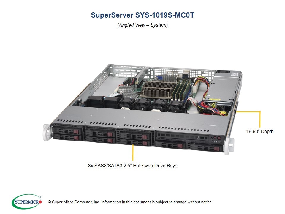 Сервер Supermicro SYS-1019S-MC0T 1U — фото 2