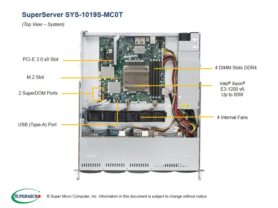 Сервер Supermicro SYS-1019S-MC0T 1U — фото 3