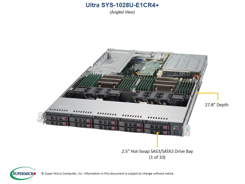 Сервер Supermicro SYS-1028U-E1CR4_ 1U — фото 2