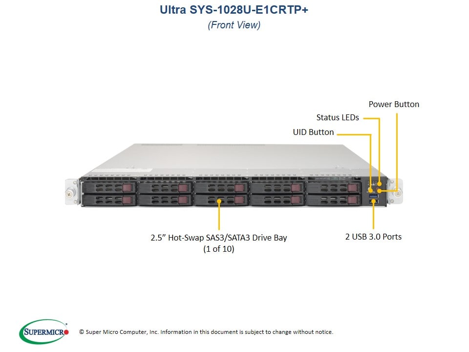 Сервер Supermicro SYS-1028U-E1CRTP_ 1U — фото 4