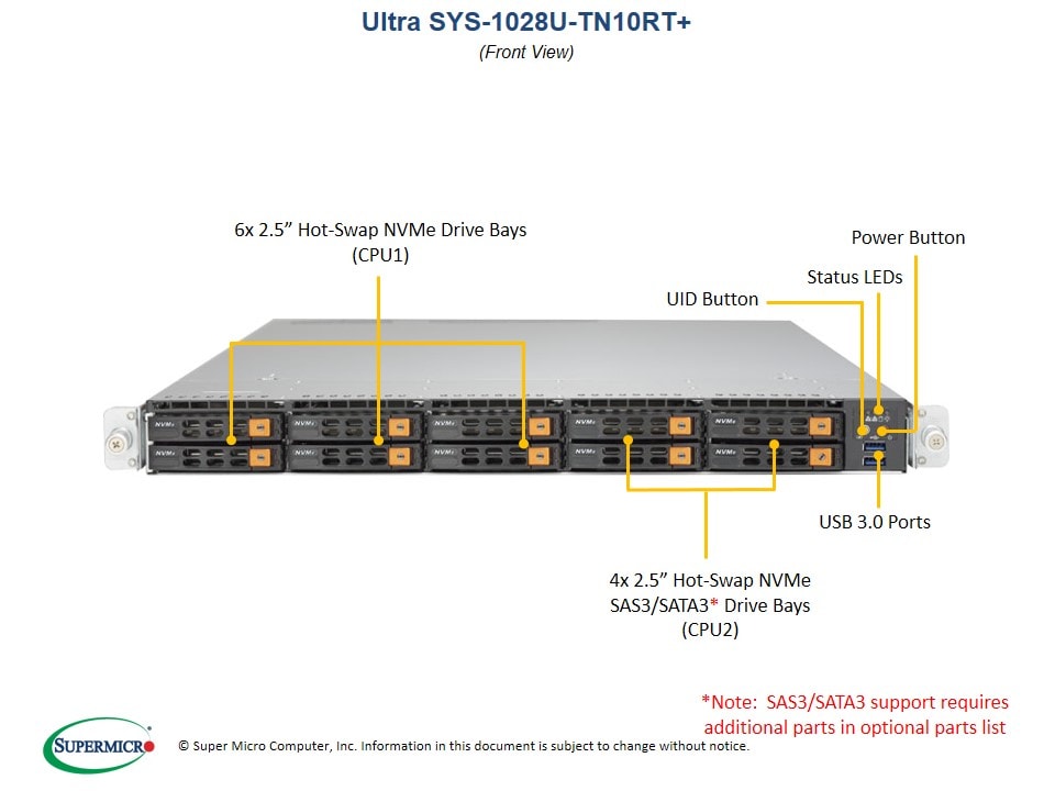 Сервер Supermicro SYS-1028U-TN10RT_ 1U — фото 4
