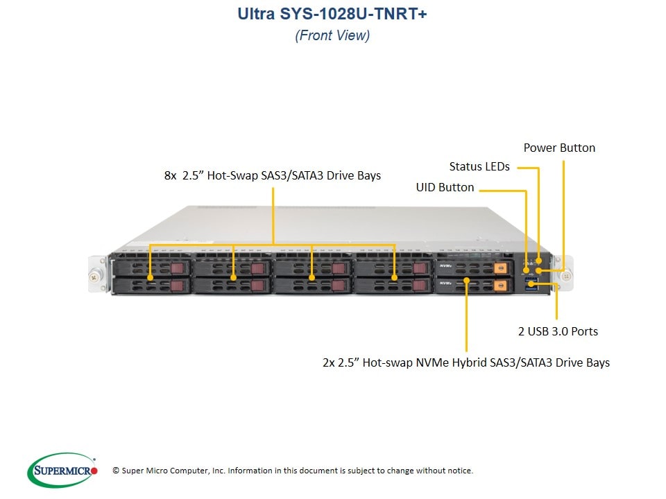 Сервер Supermicro SYS-1028U-TNRT_ 1U — фото 4