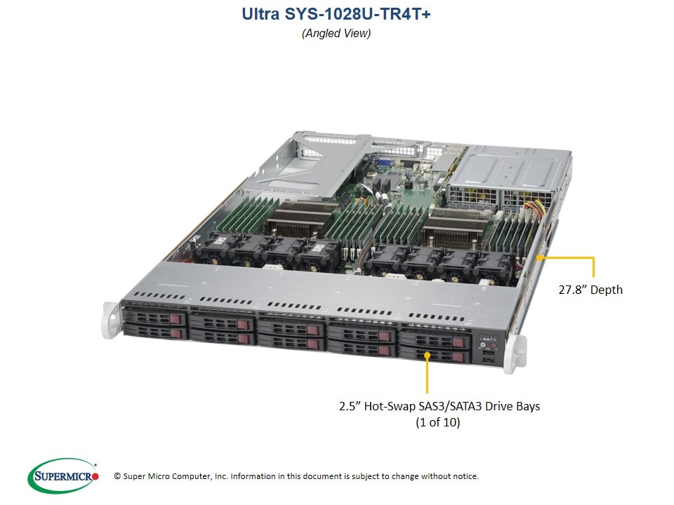 Сервер Supermicro SYS-1028U-TR4T_ 1U — фото 2