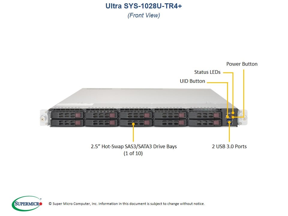 Сервер Supermicro SYS-1028U-TR4_ 1U — фото 4
