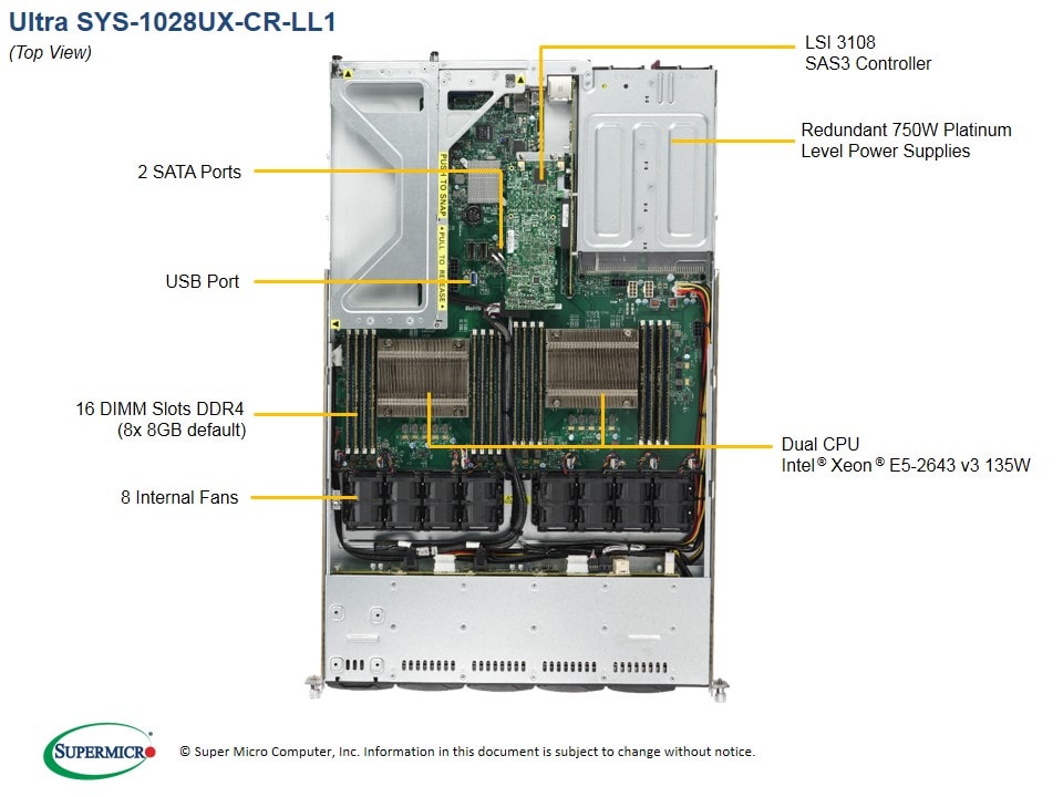 Сервер Supermicro SYS-1028UX-CR-LL1 1U — фото 3