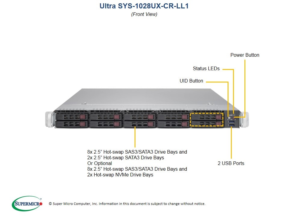 Сервер Supermicro SYS-1028UX-CR-LL1 1U — фото 4