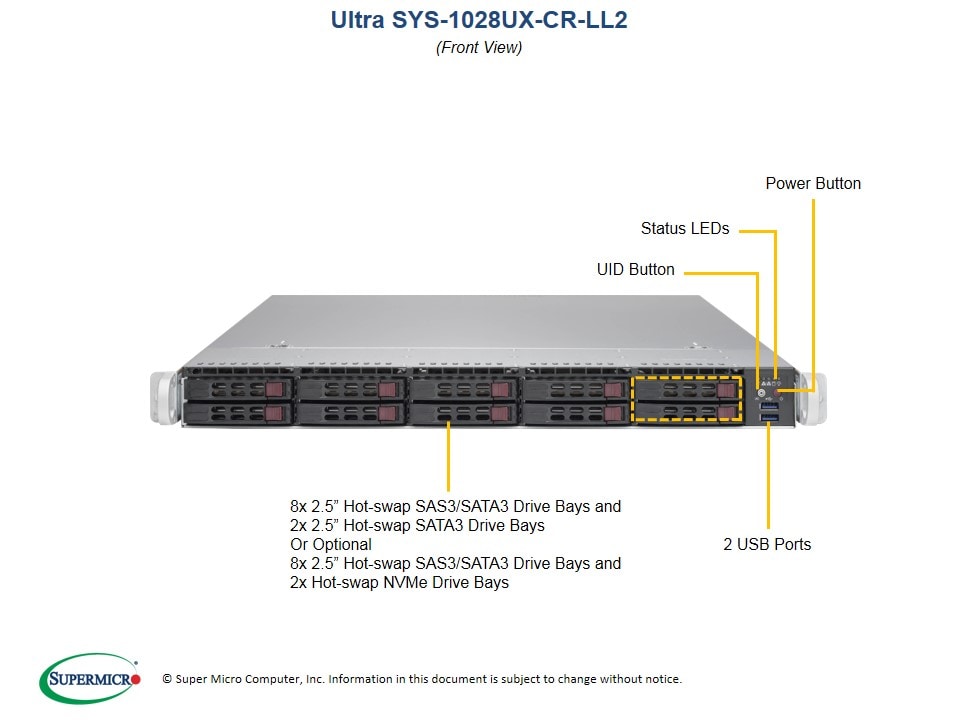 Сервер Supermicro SYS-1028UX-CR-LL2 1U — фото 4