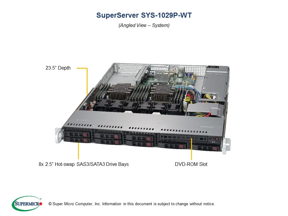 Сервер SuperMicro SYS-1029P-WT WIO System: X11DDW-L; CSE-113AC2-600WB; SYS-1029P-WT — фото 3