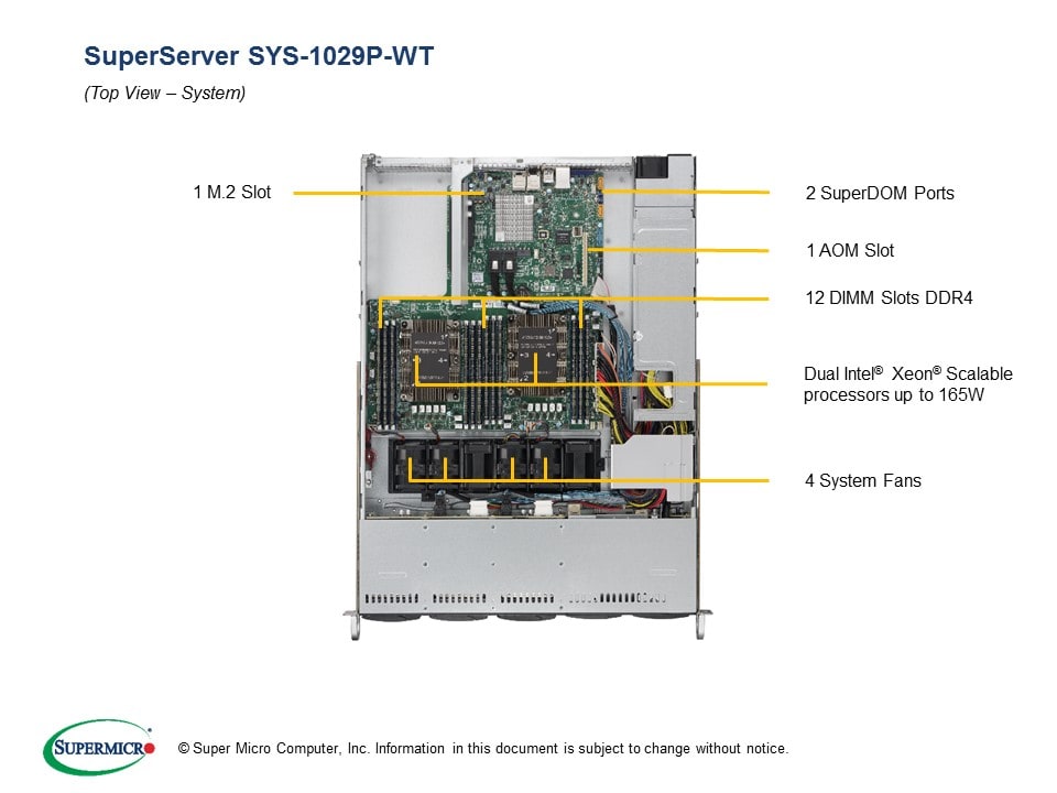 Сервер SuperMicro SYS-1029P-WT WIO System: X11DDW-L; CSE-113AC2-600WB; SYS-1029P-WT — фото 4