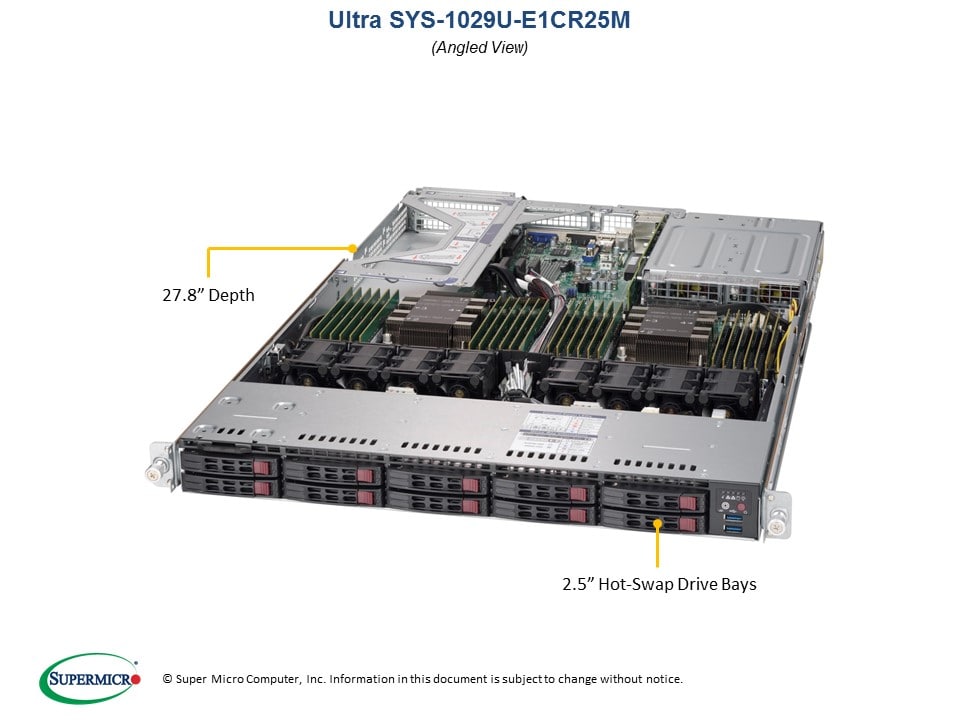 Сервер Supermicro SYS-1029U-E1CR25M 1U — фото 2