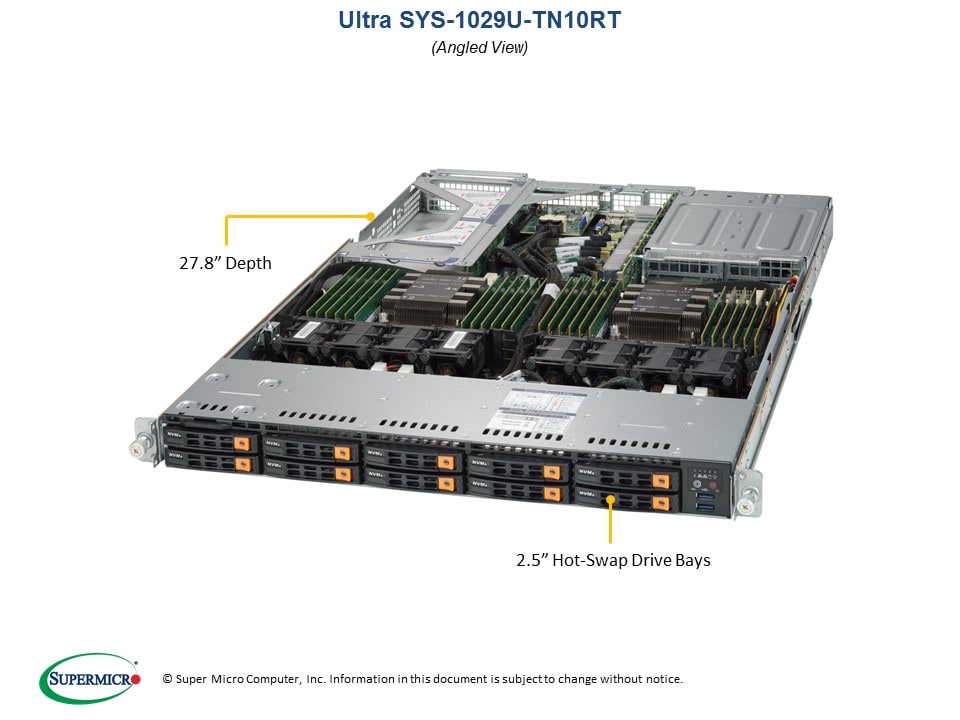 Сервер Supermicro 1U Ultra SuperServer (SYS-1029U-TN10RT) — фото 3