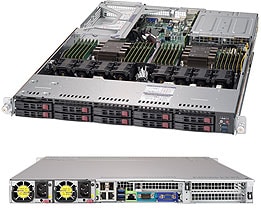 Сервер SuperMicro SYS-1029U-TRTP2 Ultra 1U, 10x2.5" 2xGbE 2x10G SFP+,X11DPU,119UAC2-R75 — фото 2