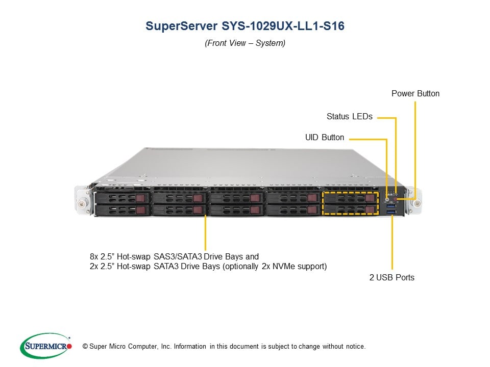 Сервер Supermicro SYS-1029UX-LL1-S16 1U — фото 4