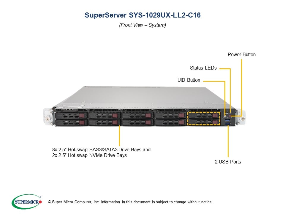 Сервер Supermicro SYS-1029UX-LL2-C16 1U — фото 4