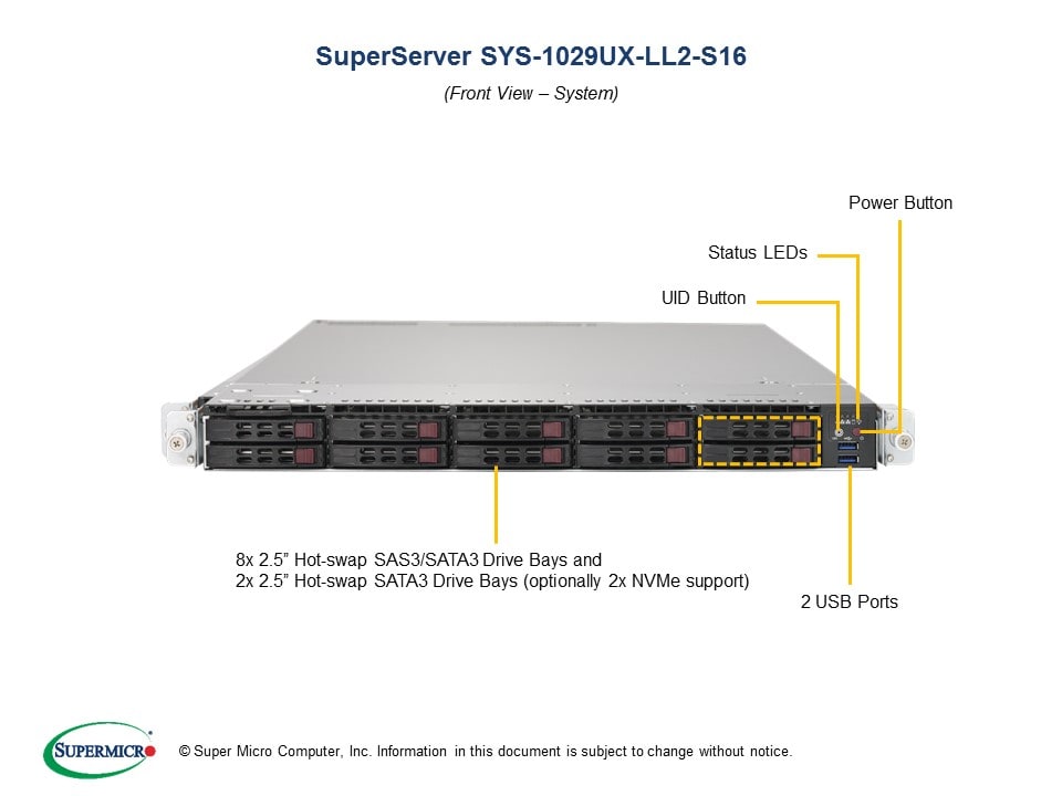 Сервер Supermicro SYS-1029UX-LL2-S16 1U — фото 4