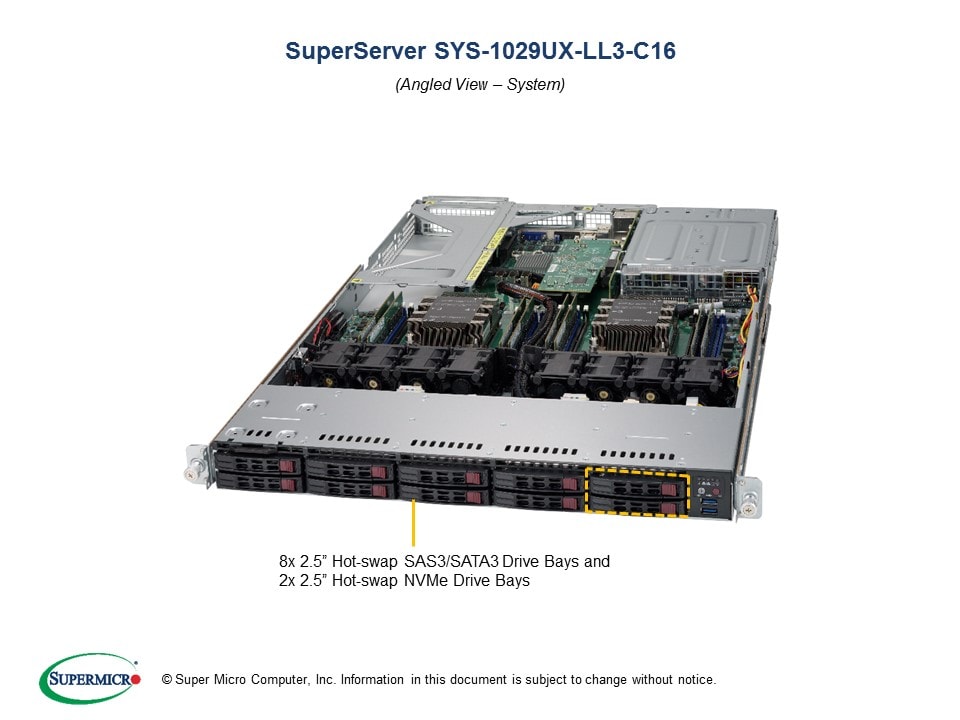 Сервер Supermicro SYS-1029UX-LL3-C16 1U — фото 2