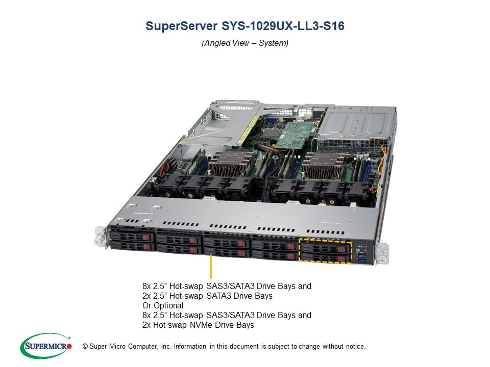 Сервер Supermicro SYS-1029UX-LL3-S16 1U — фото 2