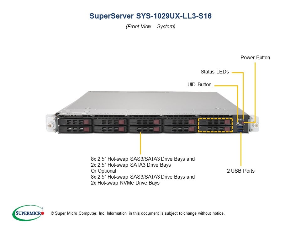 Сервер Supermicro SYS-1029UX-LL3-S16 1U — фото 4