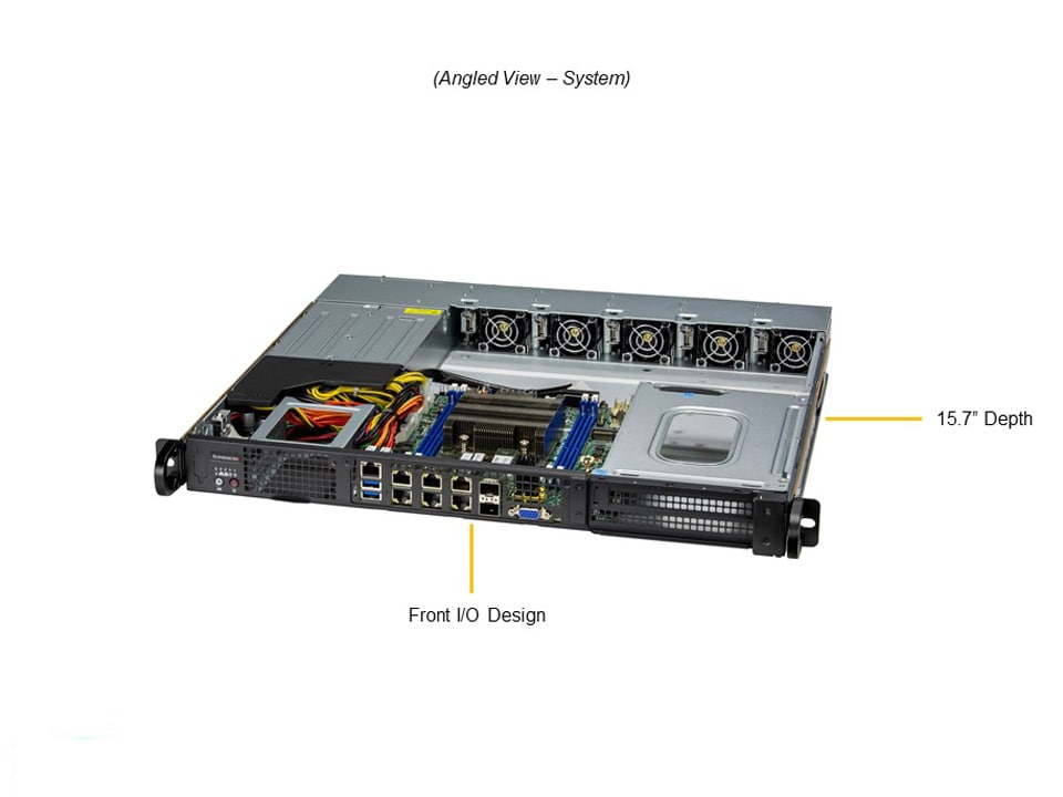Сервер SuperMicro SYS-110D-16C-FRAN8TP 1U Redundant 800W Server — фото 3
