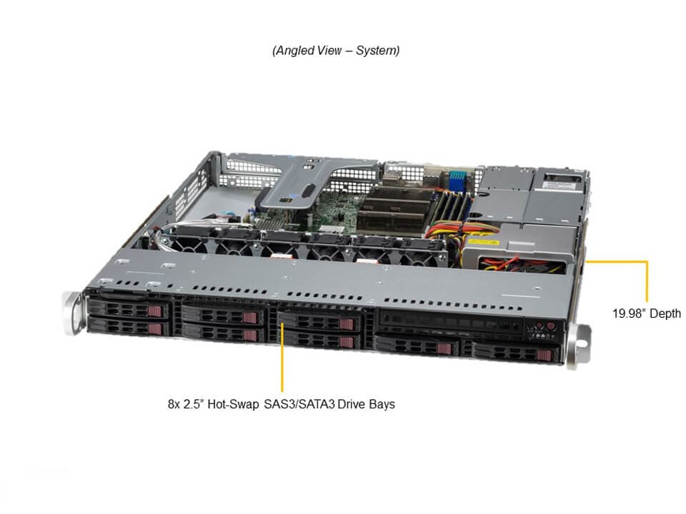 Сервер SuperMicro SYS-110T-M UP 1U X12STH-SYS, CSE-113MFAC2-407RCBP-1P,HF,RoHS — фото 3