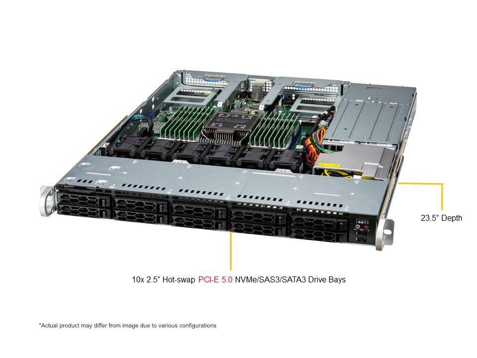 Сервер Supermicro 1U CloudDC SuperServer (SYS-111C-NR) — фото 1
