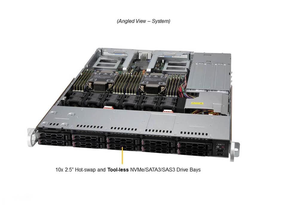 Сервер CloudDC Supermicro SYS-120C-TN10R 1U — фото 2