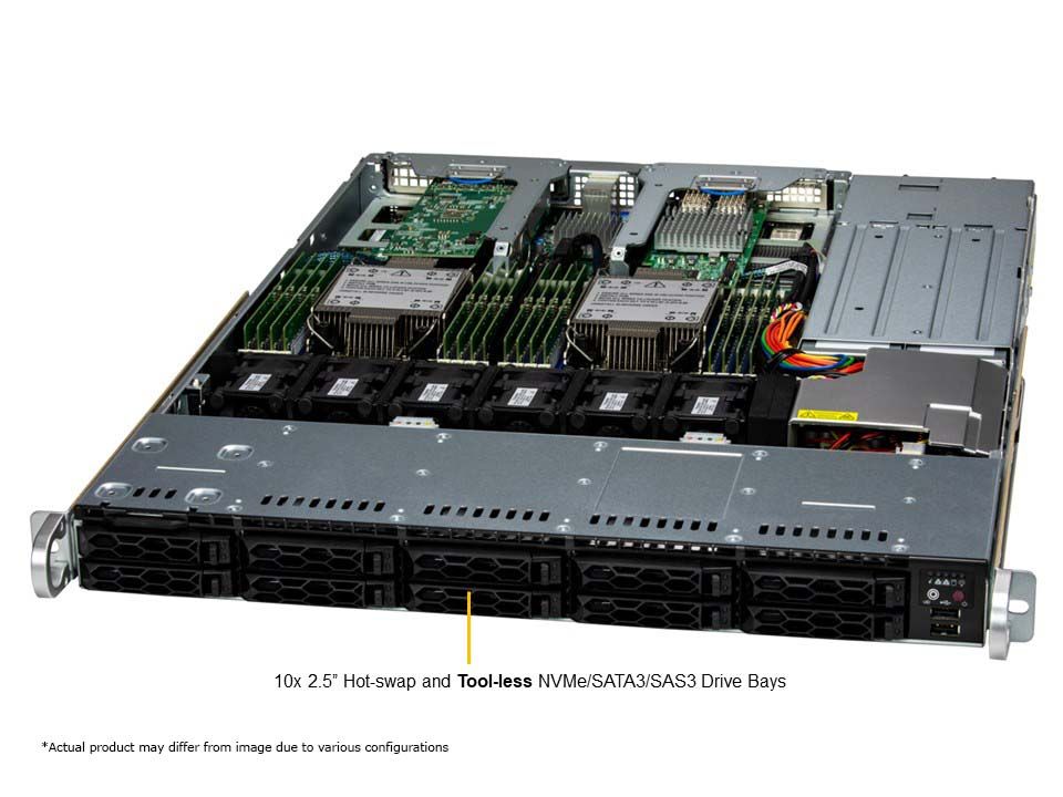 Сервер Supermicro 1U CloudDC SuperServer (SYS-121C-TN10R) — фото 1