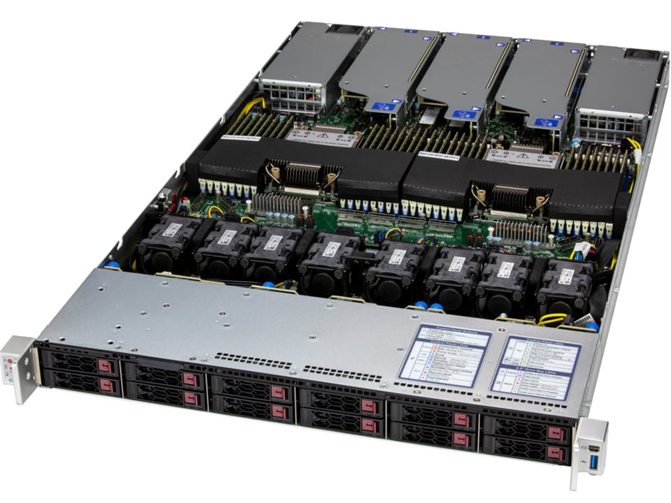 Сервер Supermicro 1U CloudDC SuperServer (SYS-122C-TN) 12×2,5" NVMe/SAS/SATA — фото 2