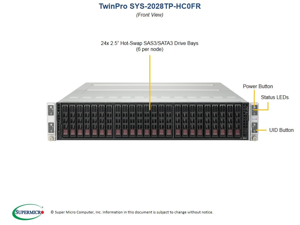 Сервер Supermicro SYS-2028TP-HC0FR 2U — фото 4