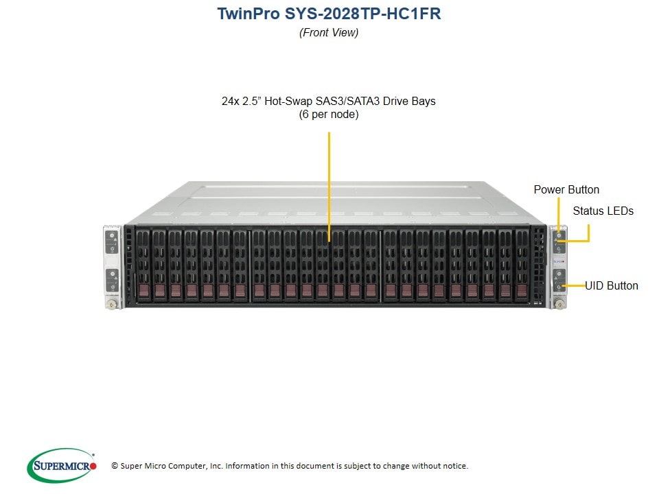 Сервер Supermicro SYS-2028TP-HC1FR 2U — фото 4