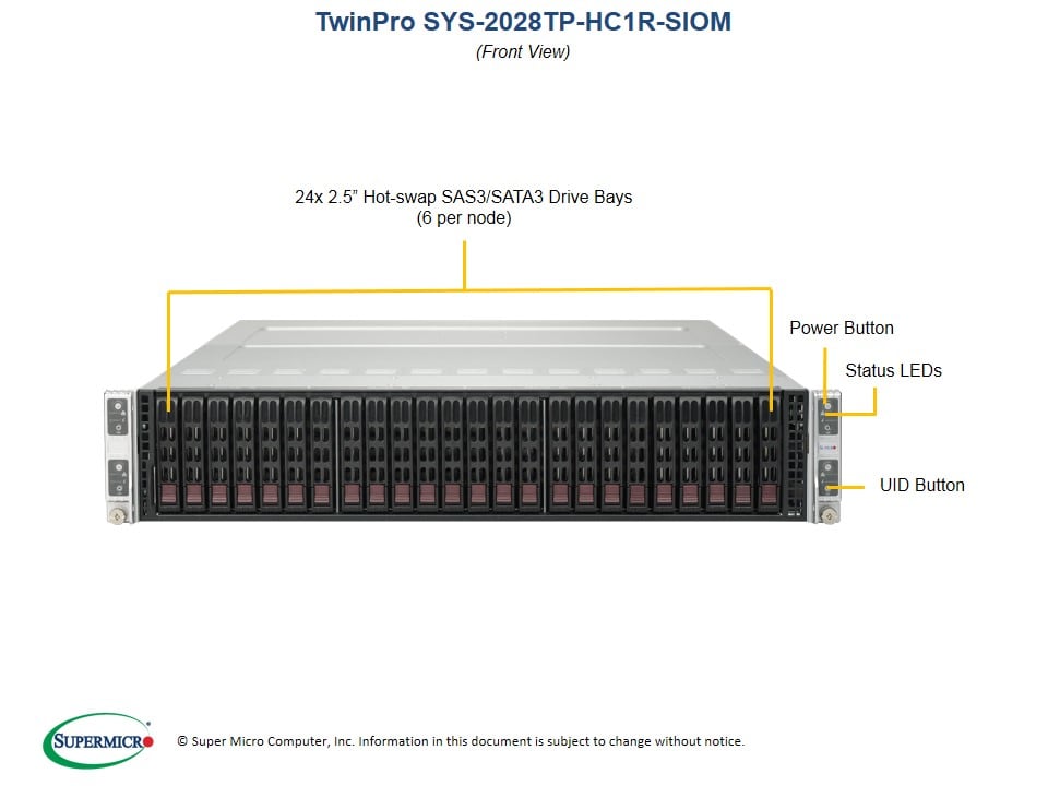 Сервер Supermicro SYS-2028TP-HC1R-SIOM 2U — фото 4