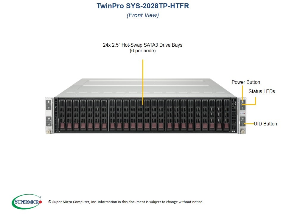 Сервер Supermicro SYS-2028TP-HTFR 2U — фото 4