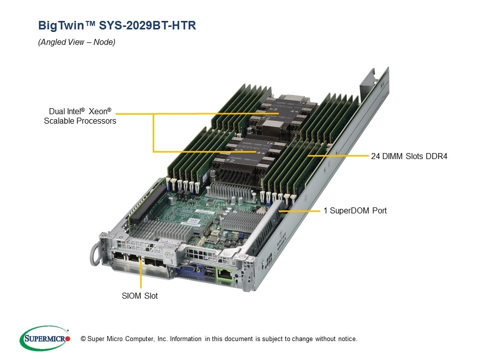 Сервер Supermicro SYS-2029BT-HTR X11DPT-B,CSV-217BHQ+-R2K22BP,BPN-ADP-6SATA3-1UB — фото 4