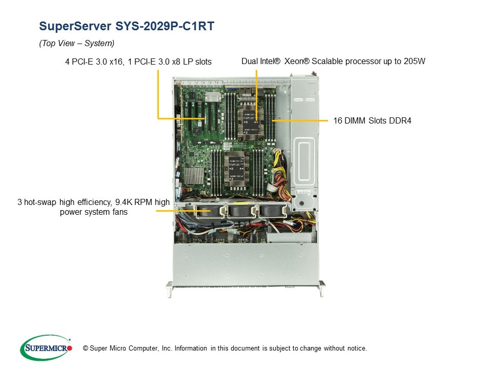 Сервер Supermicro SYS-2029P-C1RT 2U — фото 3
