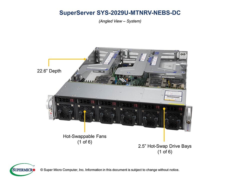 Сервер Supermicro SYS-2029U-MTNRV-NEBS-DC 2U — фото 2