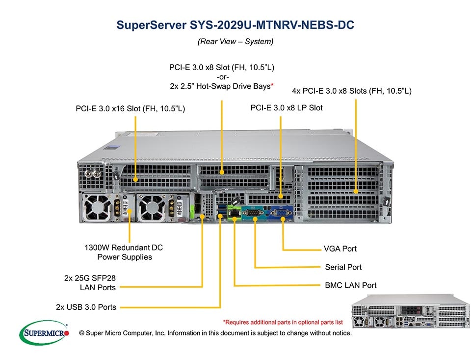 Сервер Supermicro SYS-2029U-MTNRV-NEBS-DC 2U — фото 6