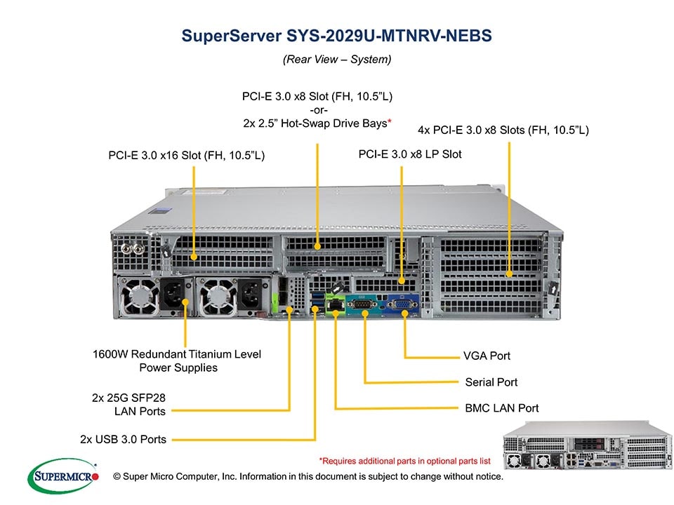 Сервер Supermicro SYS-2029U-MTNRV-NEBS 2U — фото 6