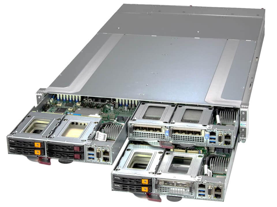 Сервер Supermicro SYS-211GT-HNTF X13 GrandTwin 2U4N X13SET-G; CSE-GT214BF-R2K21BP — фото 2