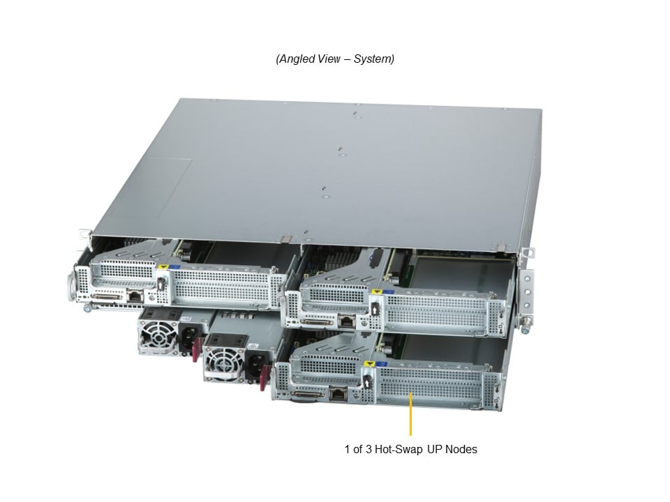Блок питания SuperMicro SYS-211SE-31A SuperEdge, 2U3N, AC PSU, X13 UP,MBD-X13SEED-F+CSE-SE201 — фото 3