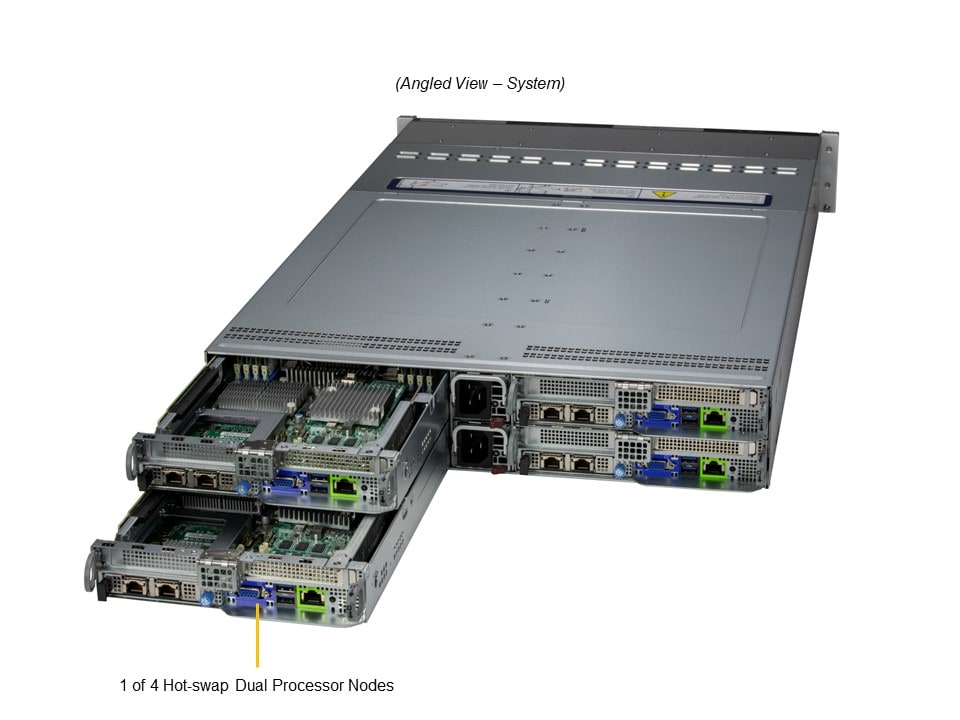 Сервер BigTwin Supermicro SYS-221BT-HNC9R 2U — фото 2